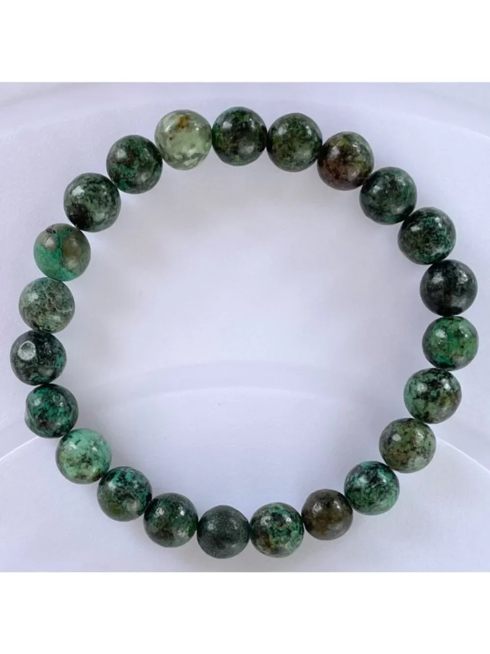 Natural African Turquoise Beaded Stretch Bracelet 8mm Stone Beads Men and Women